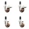 Service Caster 3 Inch 316SS High Temp Glass Filled Nylon 1-3/8 Inch Stem Caster Lck Brake, 2PK SS316TTLEX20S314-GFNSHT-2-S-2-138 - alternate 4